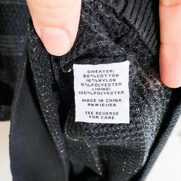 525 America | Sweater Dress | Black & Shimmer | Women’s Large - Picture 9 of 9